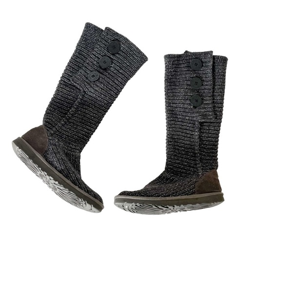 UGG Classic Cardy Button Detailed Knit Tall Boots - Picture 3 of 11